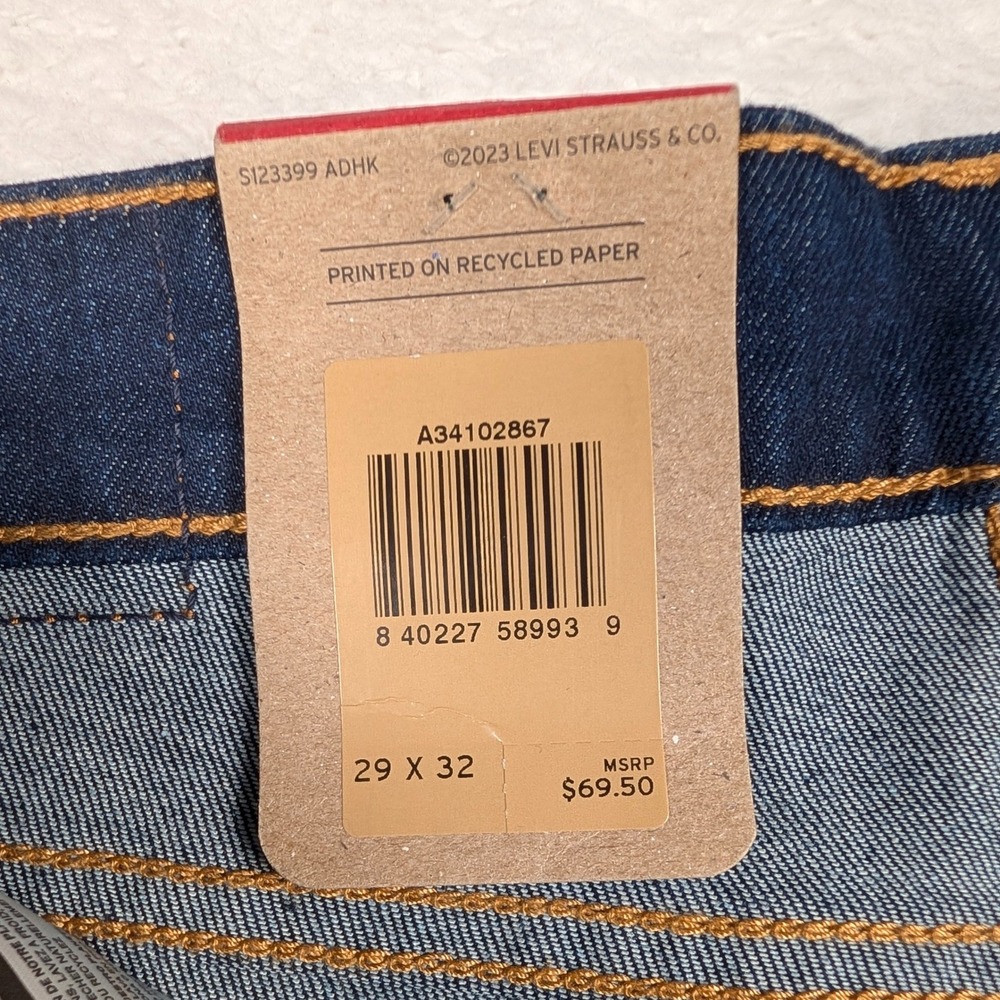 Levi's 726 Flare Jeans Womens 29x32 Dark Blue High Rise Stellar Stretch NEW - Picture 2 of 10